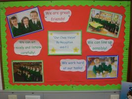 Reception & Primary 1 have been working hard on their wall displays